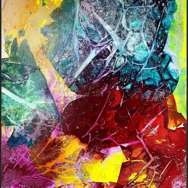 Abstract Painting - Ink Pouring & Neon Noir Art Prints Abstract Painting - Ink Pouring & Neon Noir Art Prints